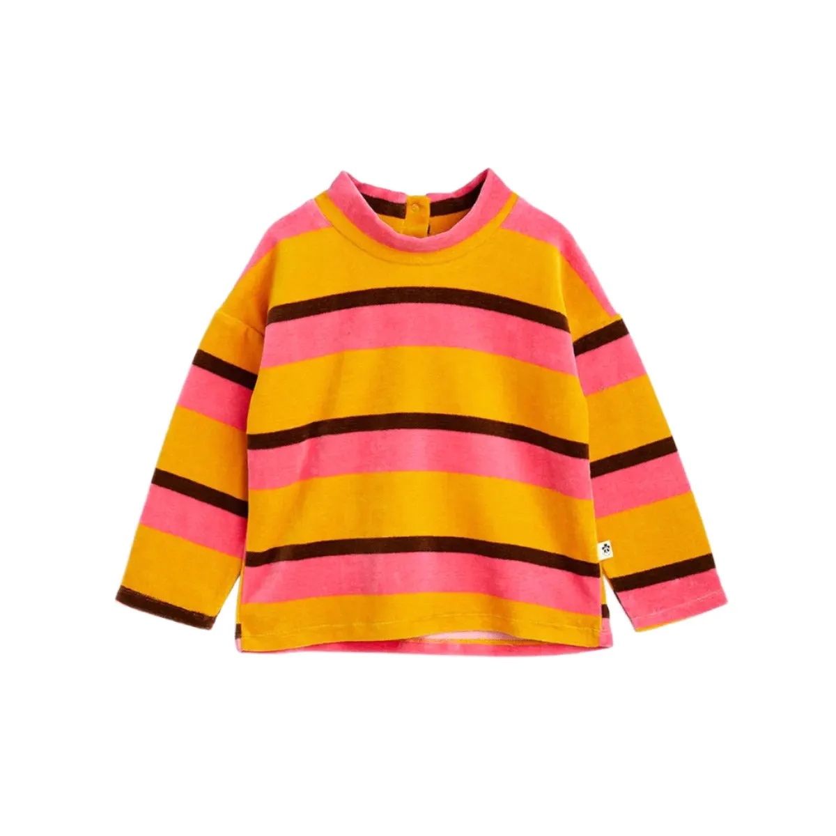 MINI RODINI - Stripe Velour Sweatshirt