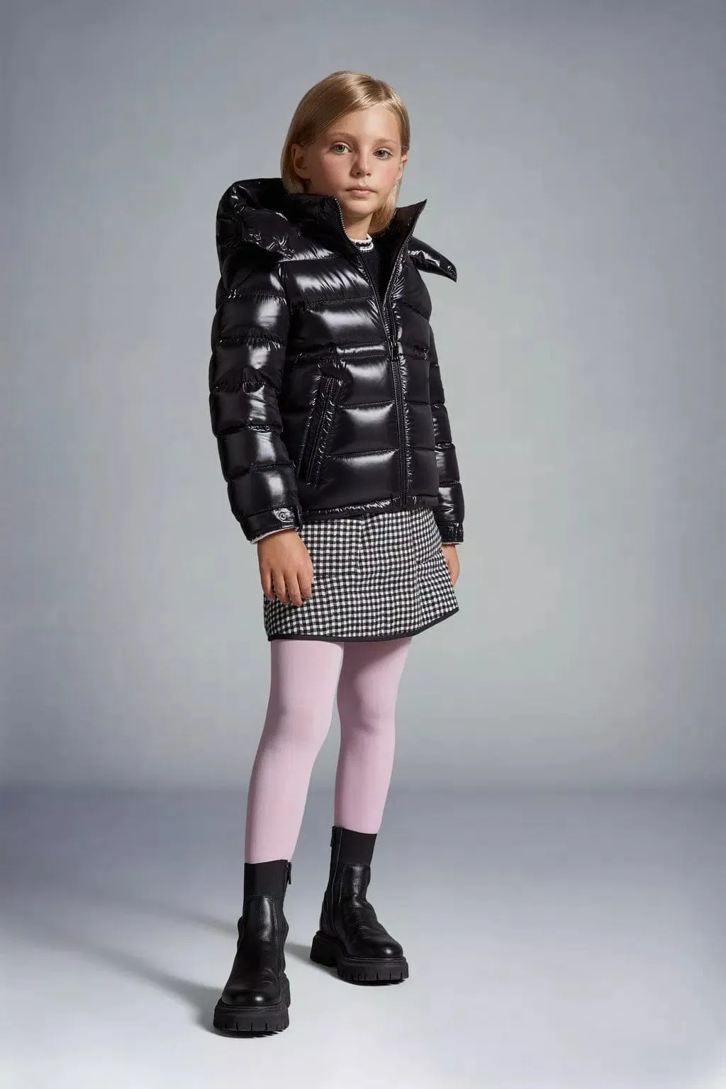 Moncler Enfant Girls Down Padded Maire Jacket in Black