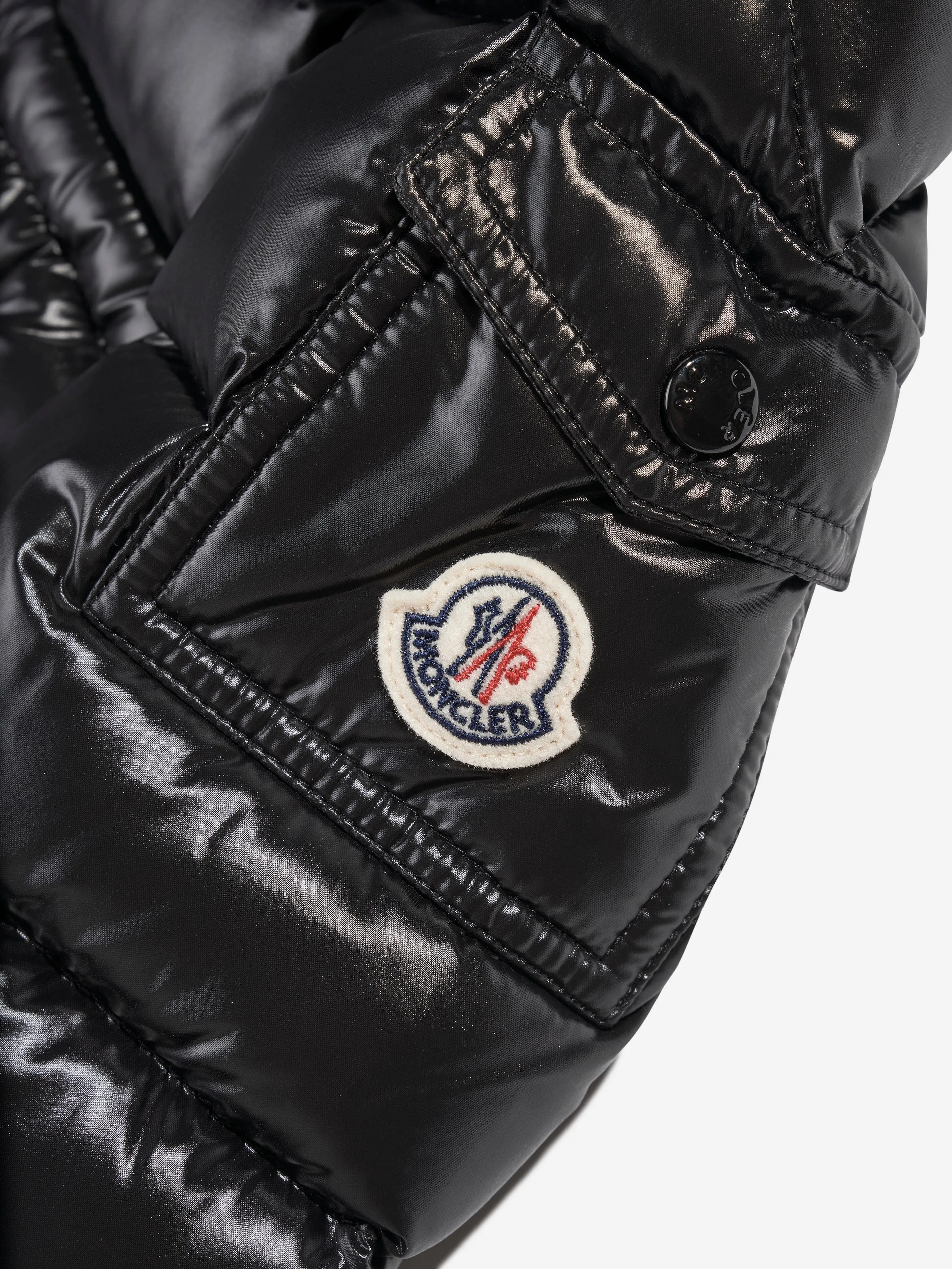 Moncler Enfant Girls Down Padded Maire Jacket in Black