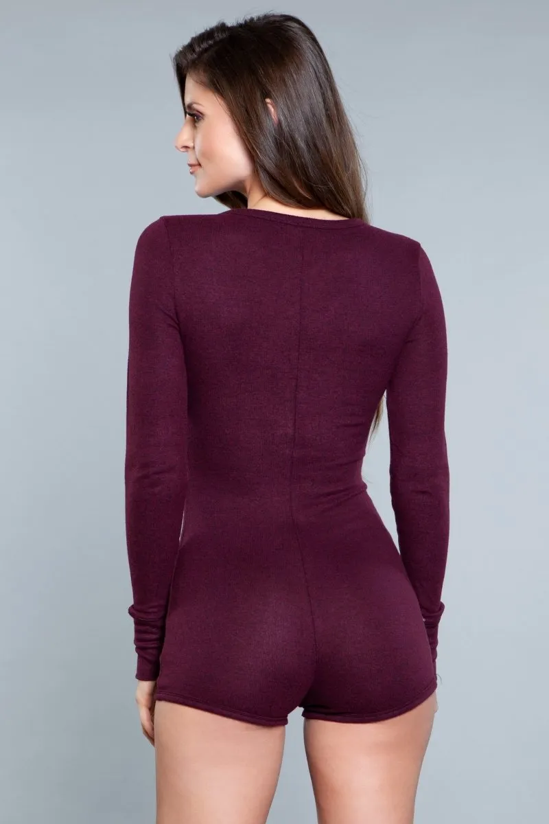 Nala Romper Burgundy