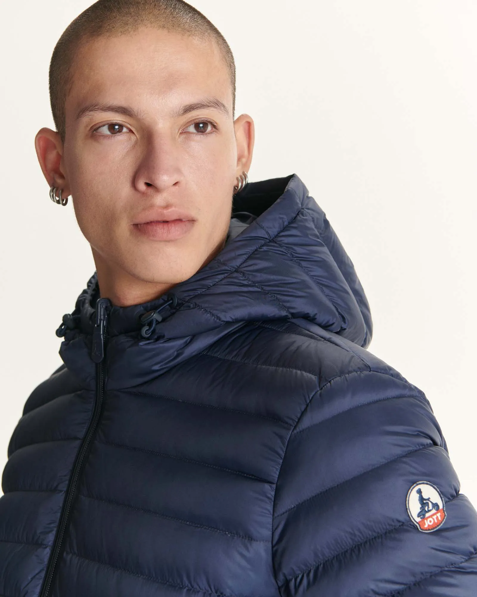 Navy Reversible light puffer jacket Amsterdam