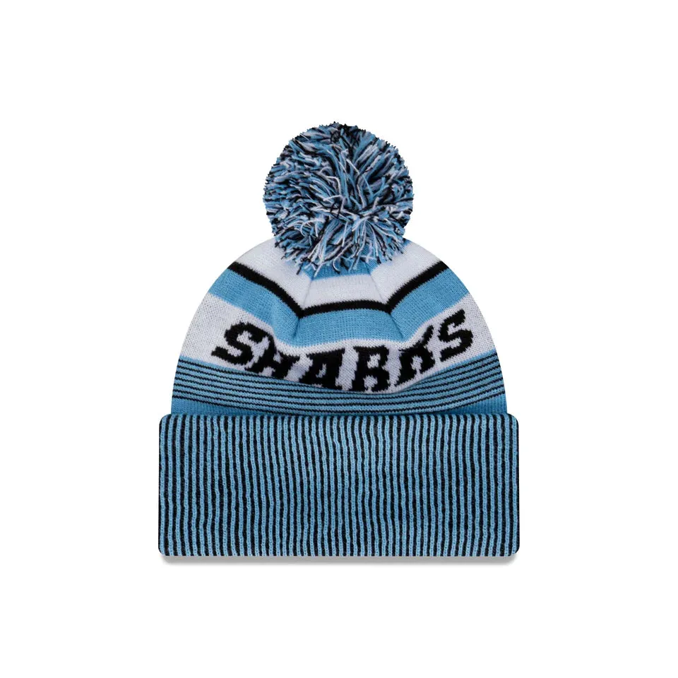 New Era 2024 Sharks Knitted Stripe Beanie