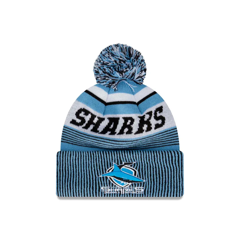 New Era 2024 Sharks Knitted Stripe Beanie