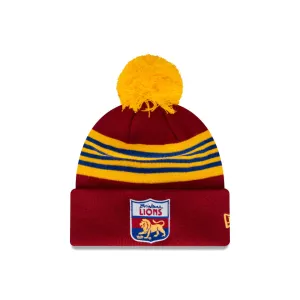 New Era Brisbane Lions Retro Beanie With Pom