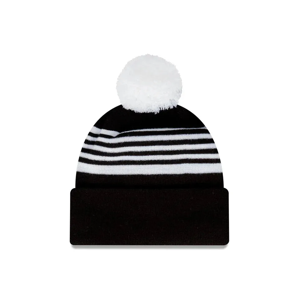 New Era Collingwood Magpies Retro Beanie With Pom