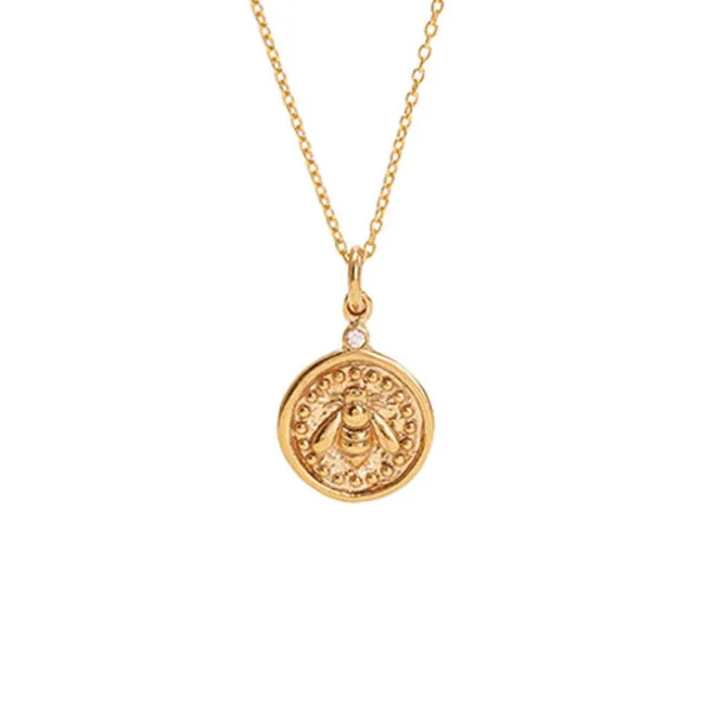 Nicole Fendel Lucky Bee Coin Pendant