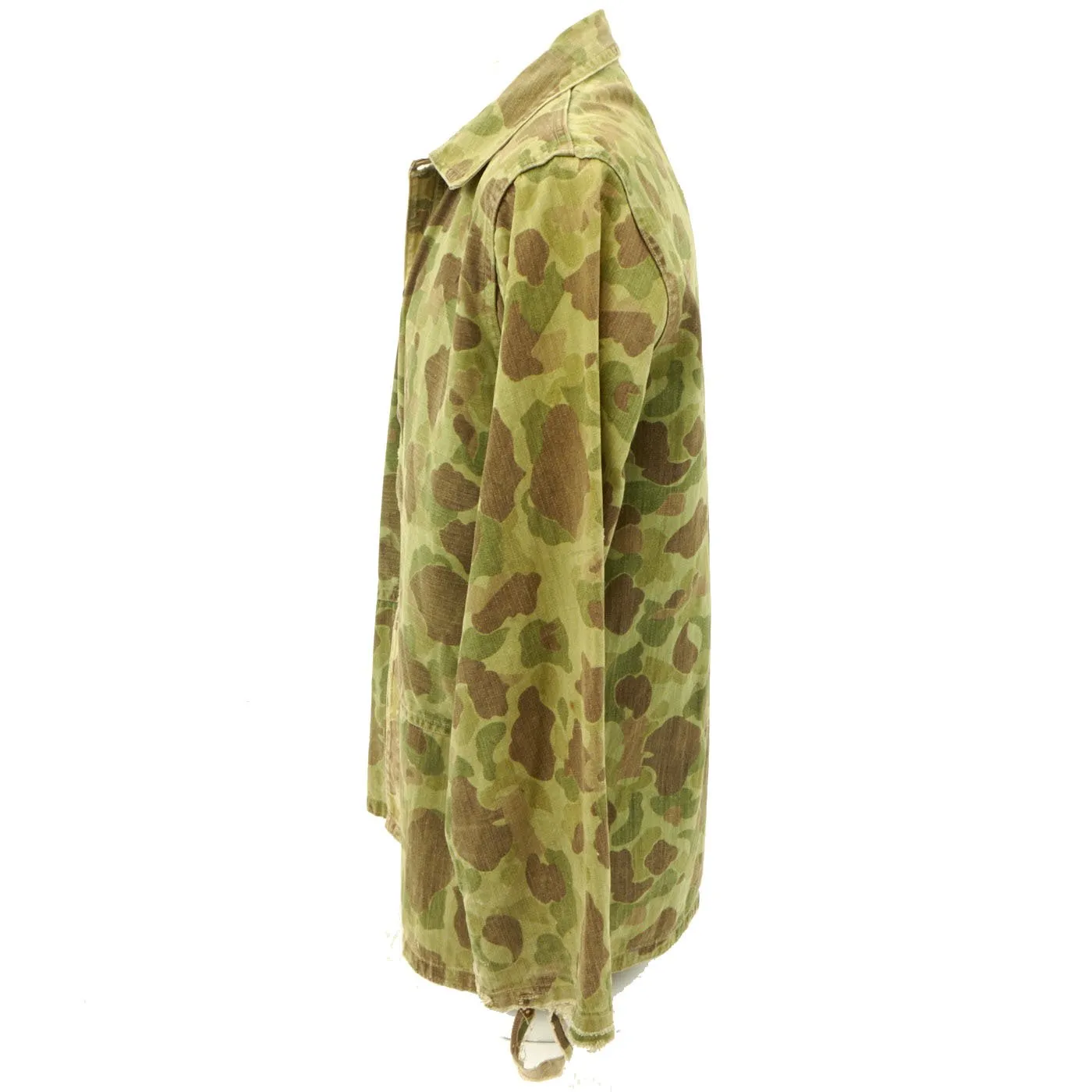 Original U.S. WWII USMC Modified Reversible Camouflage HBT Utility Coat - As Seen in Book