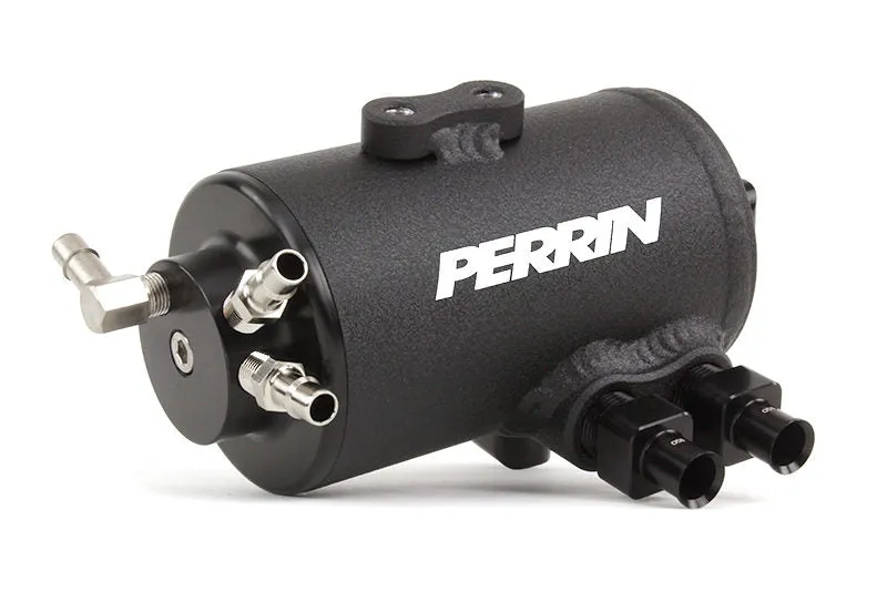 Perrin 02-21 WRX / 04-21 STI / 05-09 OBXT / 05-09 LGT Wrinkle Black Air Oil Separator Kit (perPSP-ENG-609BK)