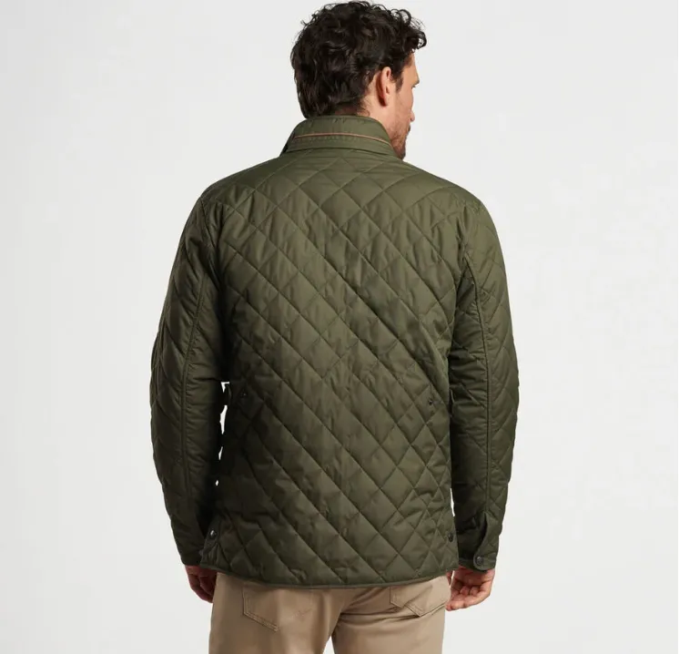 PETER MILLAR SUFFOLK QUILTED JACKET DK OLIVE