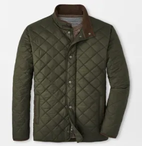 PETER MILLAR SUFFOLK QUILTED JACKET DK OLIVE