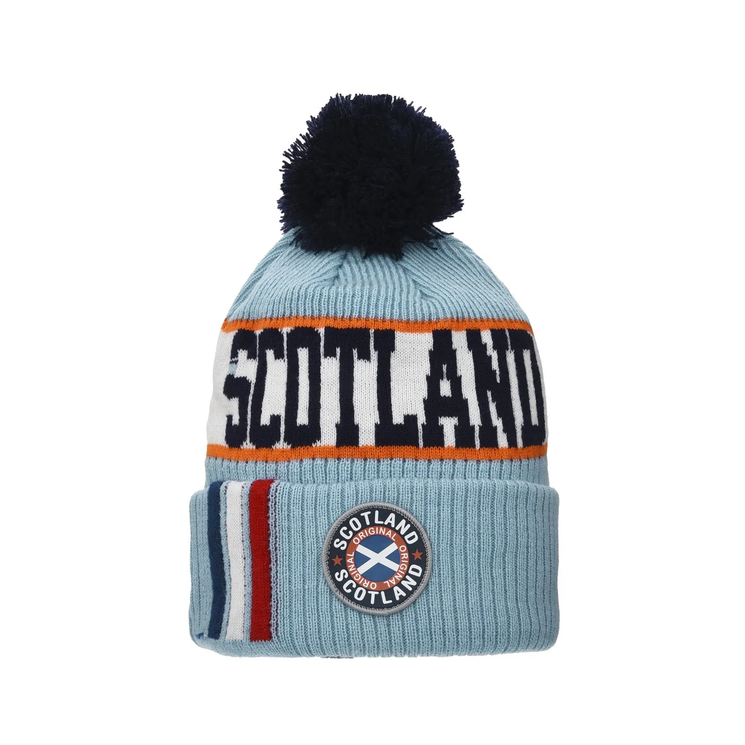 Pills Scotland Stripe Turnup Pom Beanie