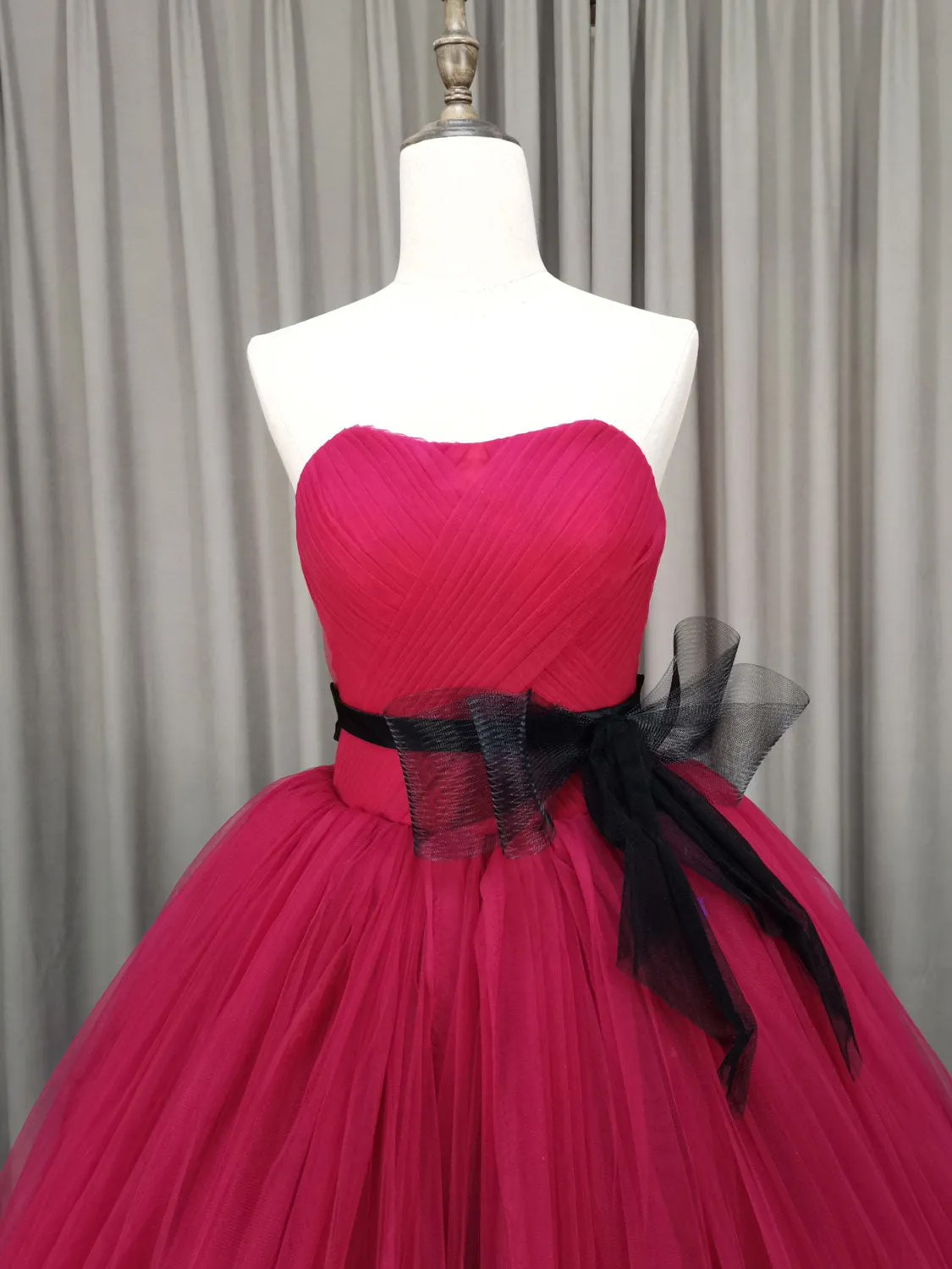 Pink Sweetheart Neck Tulle Long Prom Dress Pink Tulle Formal Sweet 16 Dress