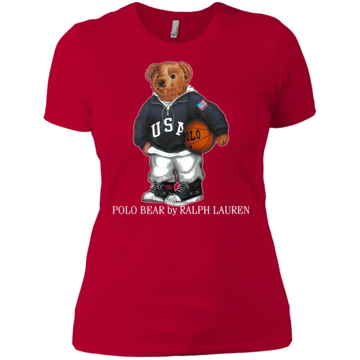 Polo Bear Ralph Lauren Shirt Women Cotton T-Shirt