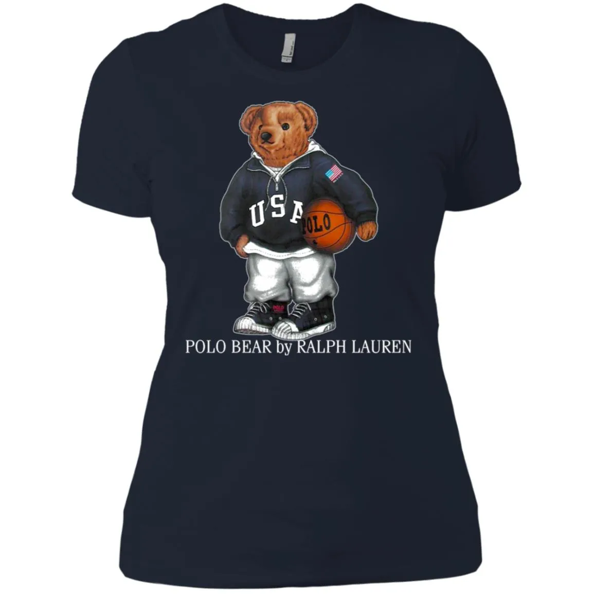 Polo Bear Ralph Lauren Shirt Women Cotton T-Shirt