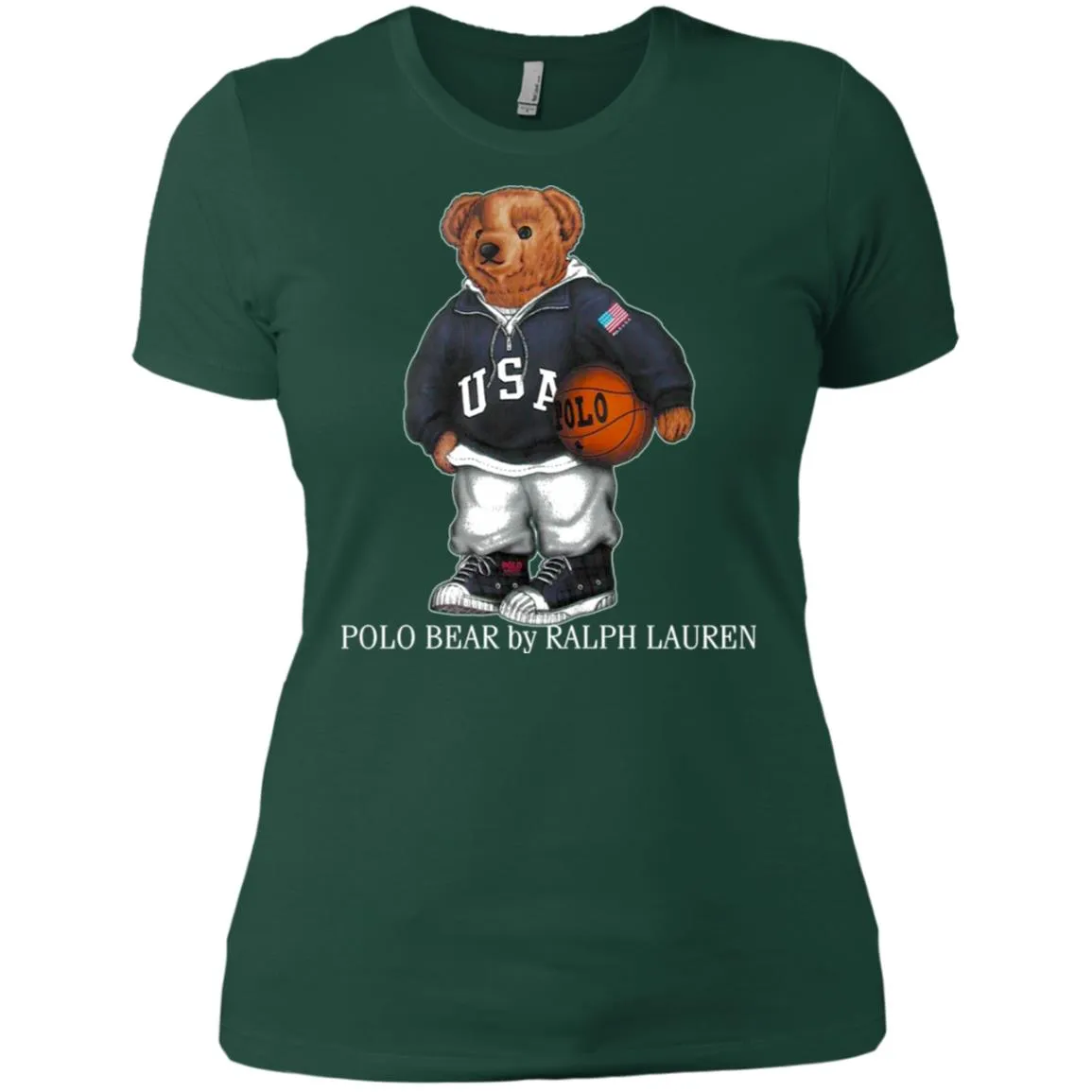 Polo Bear Ralph Lauren Shirt Women Cotton T-Shirt