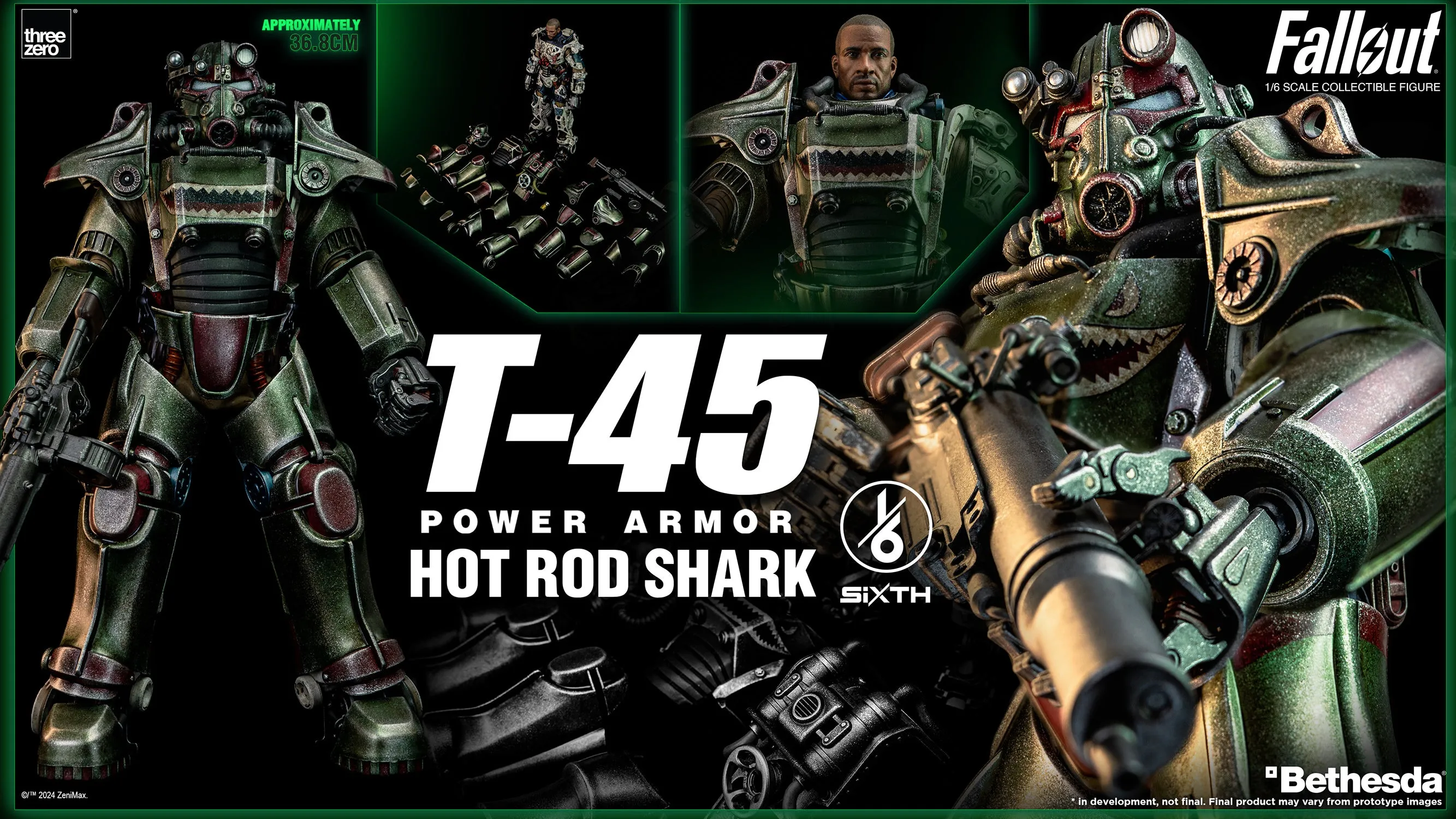 PRE-ORDER: Threezero Fallout T-45 Hot Rod Shark Power Armor Sixth Scale Figure