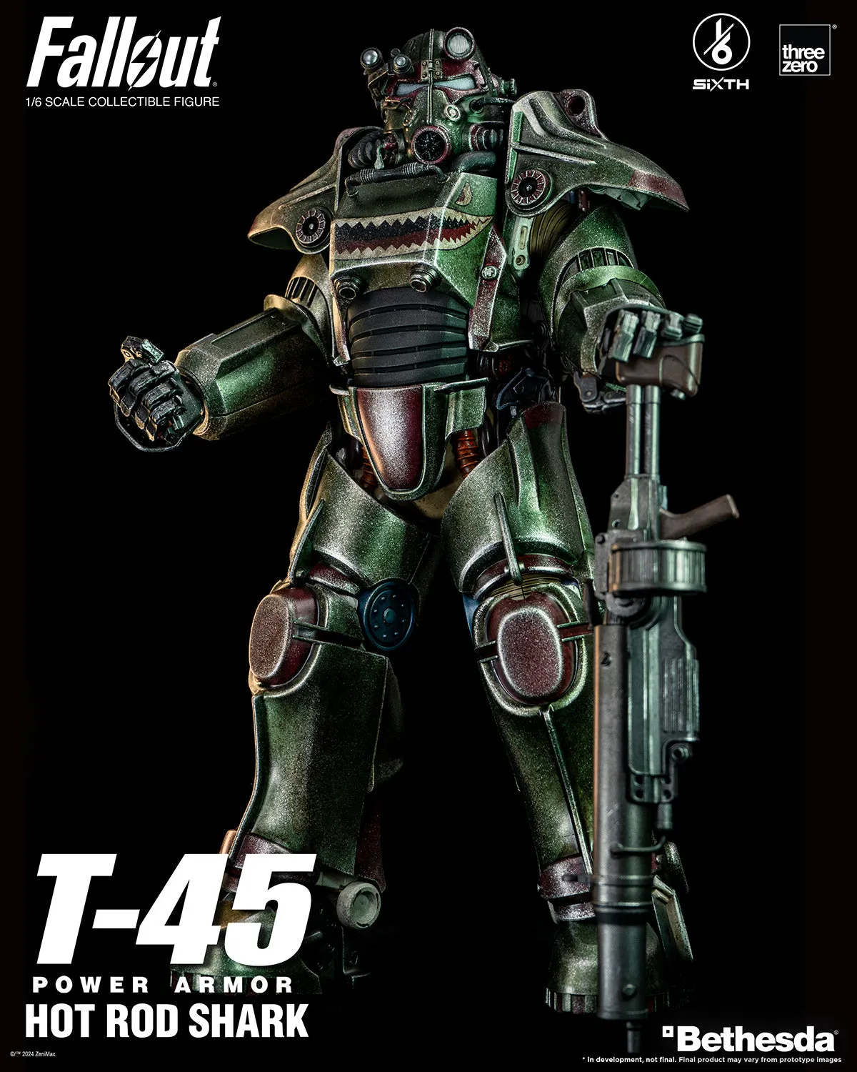 PRE-ORDER: Threezero Fallout T-45 Hot Rod Shark Power Armor Sixth Scale Figure