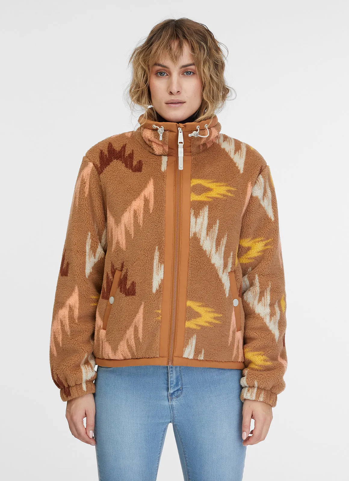 Ragwear nordicka aztec sweatshirt brown sugar