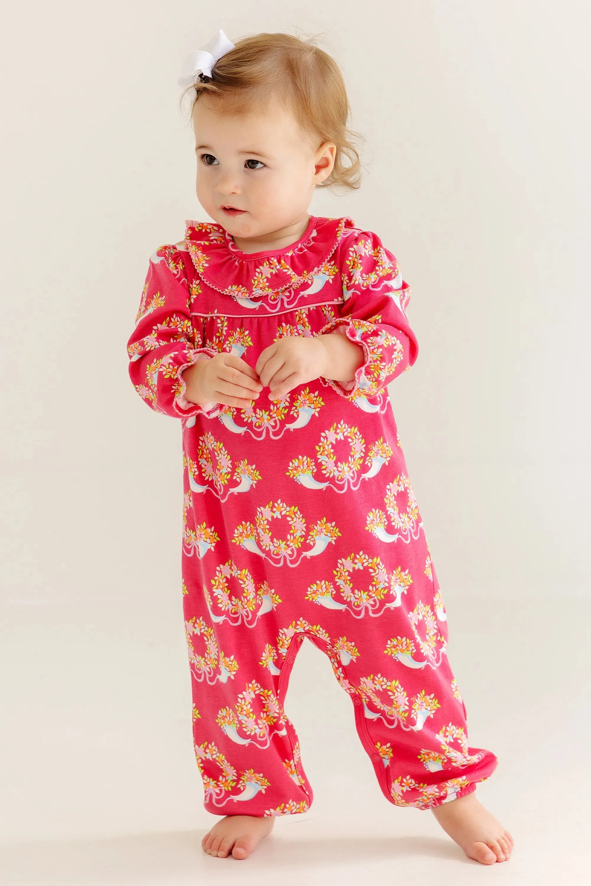 Ramona Ruffle Romper Long Sleeve - Bows and Berries