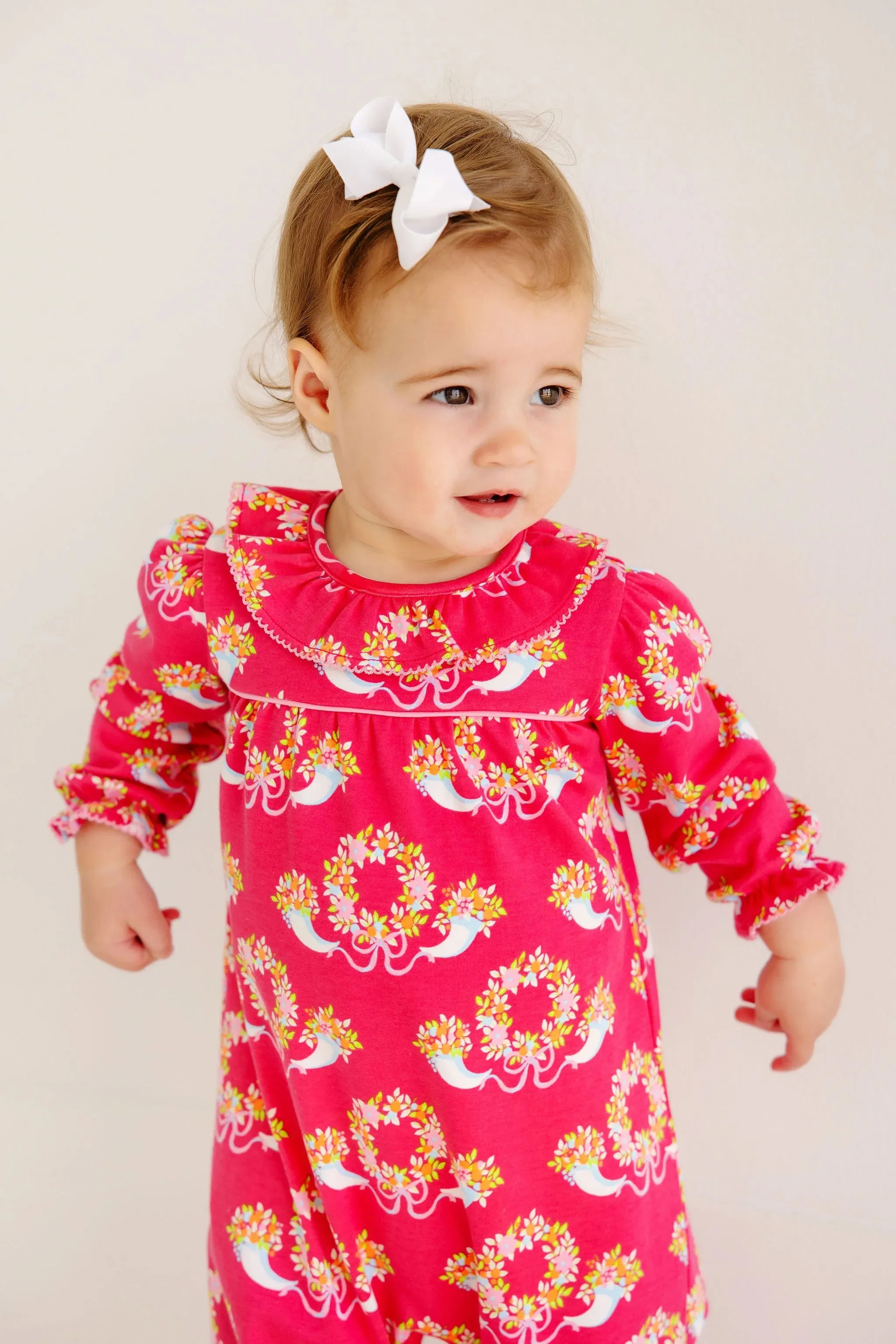 Ramona Ruffle Romper Long Sleeve - Bows and Berries