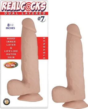 Real Cocks Dual Layered #7 Flesh 8 1/2 "