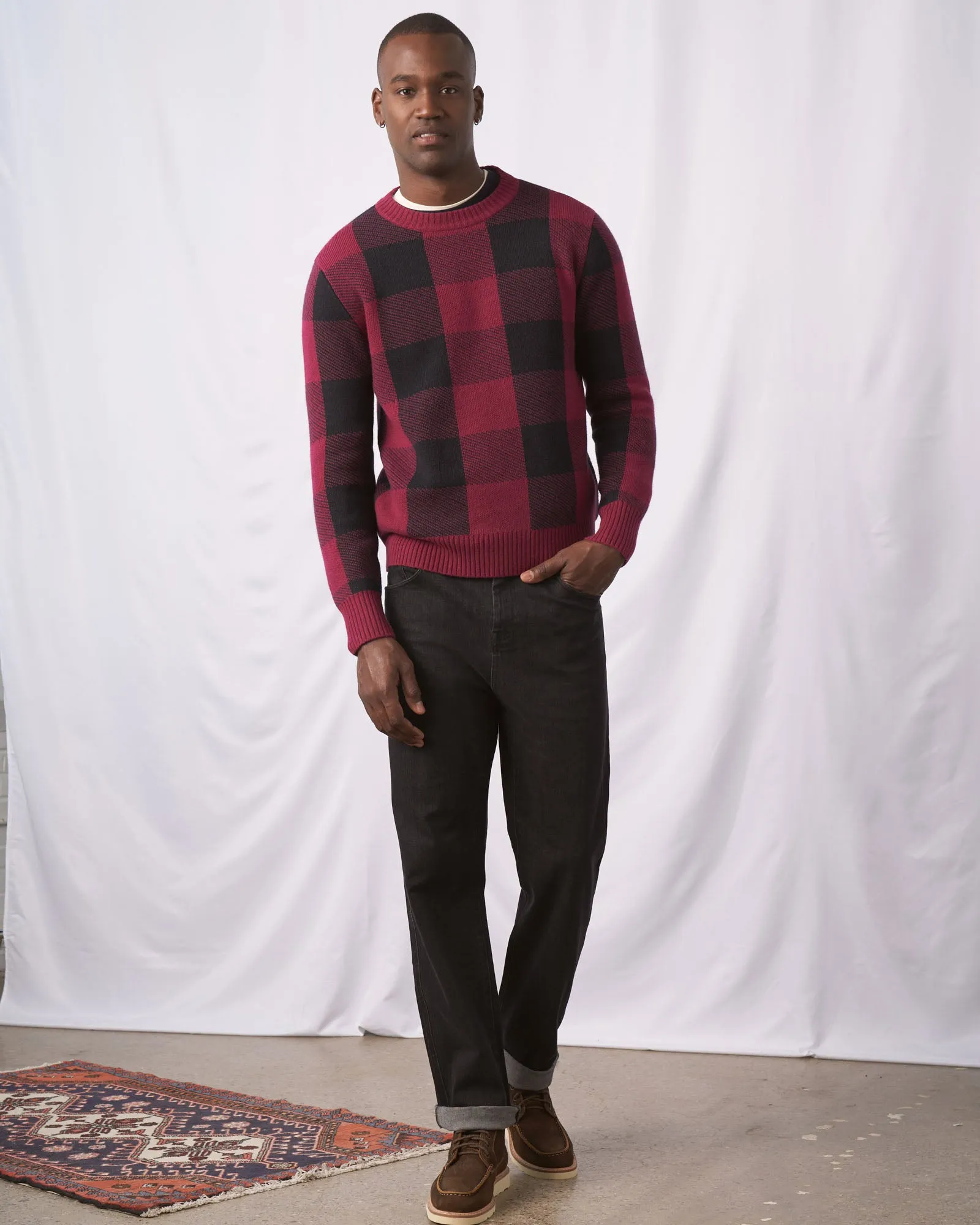 Responsible Wool Buffalo Plaid Sweater