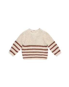 Rex Sweater | Cranberry Stripe