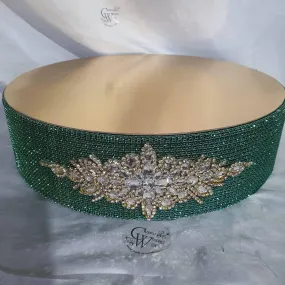 Rhinestone Crystal brooch style cake stand, many colours by Crystal wedding uk