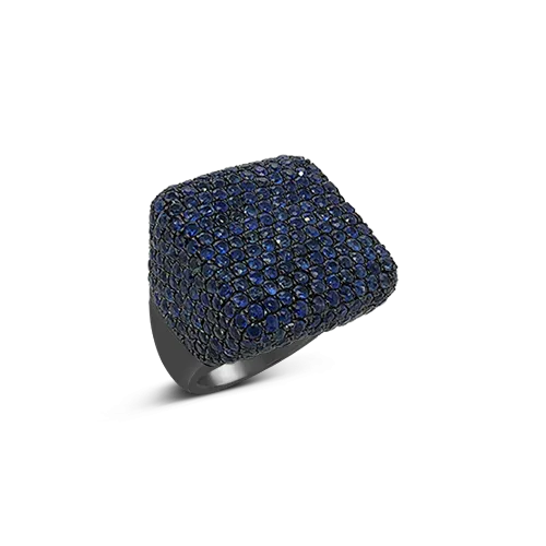 Sapphire Ring in Square Top Design