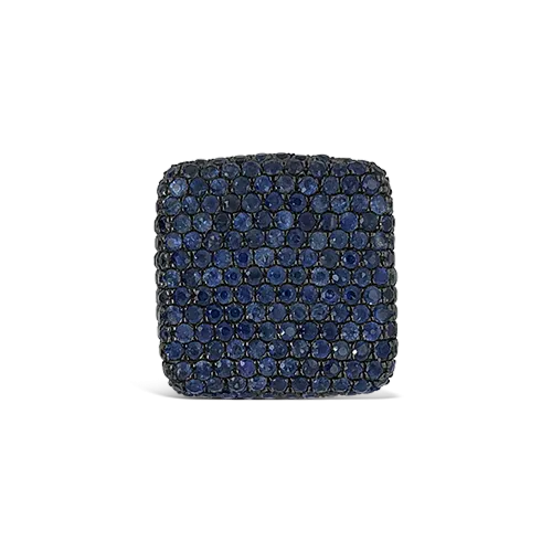 Sapphire Ring in Square Top Design