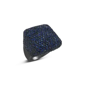 Sapphire Ring in Square Top Design