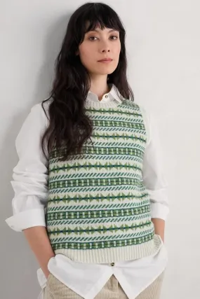 Seasalt Lemon Porch Fair Isle Knitted Vest