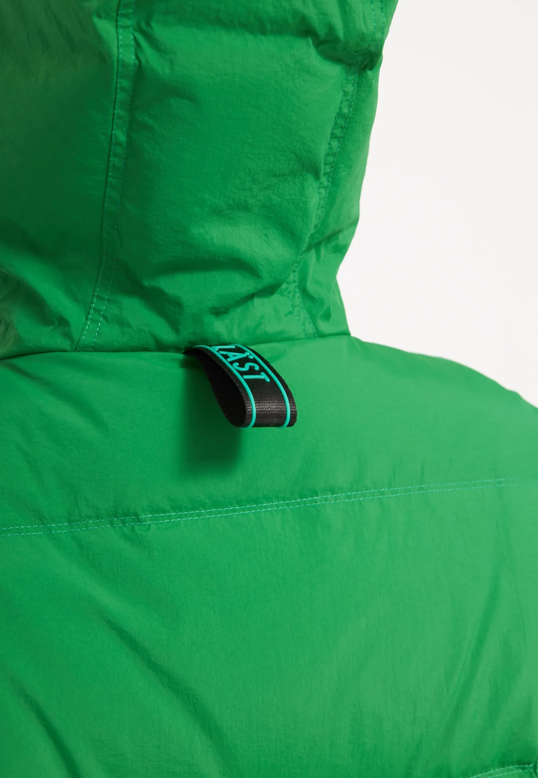 Short Hooded Puffer Jacket Green