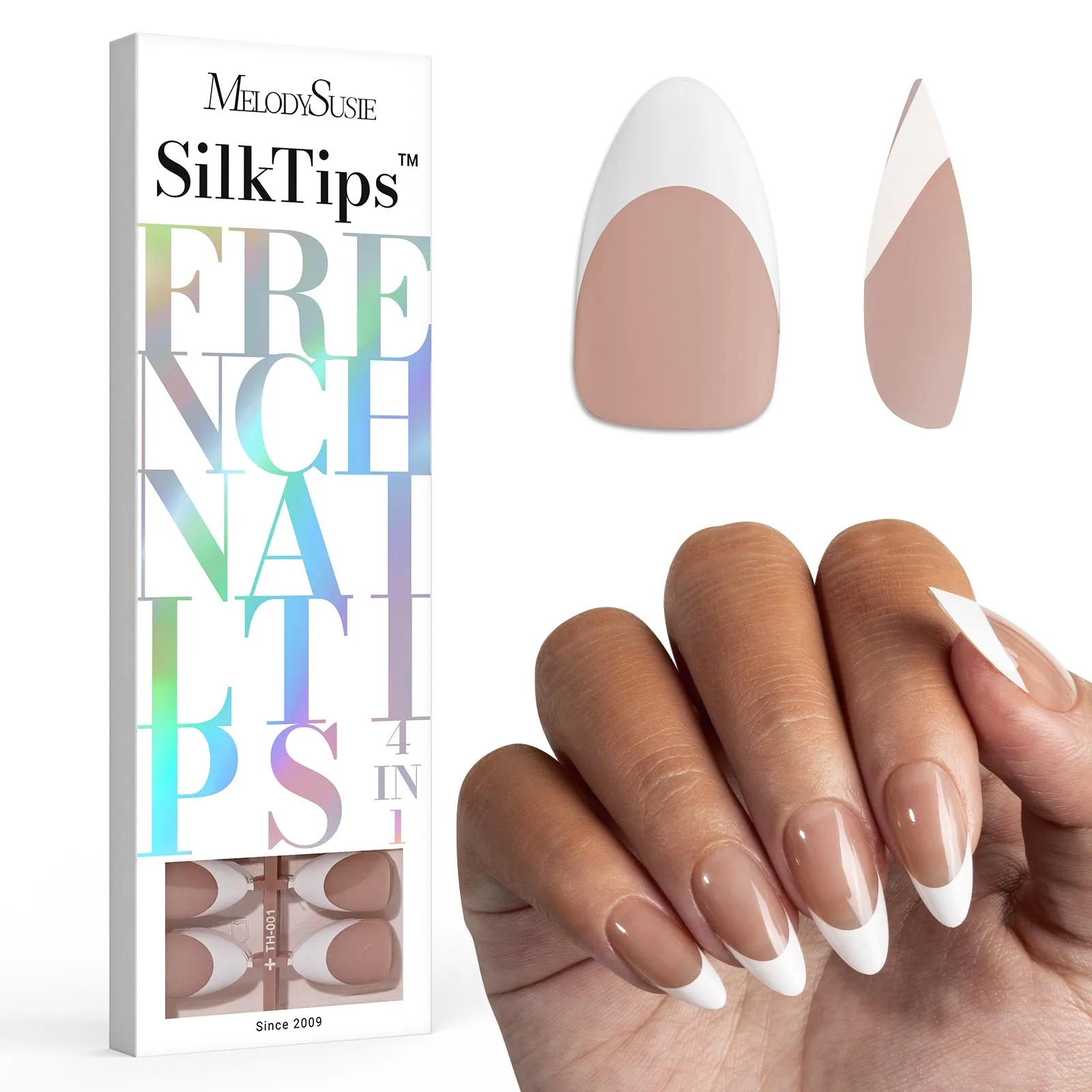 SilkTips 4 in 1  French Soft Gel Nail Tips - 150Pcs (US ONLY)