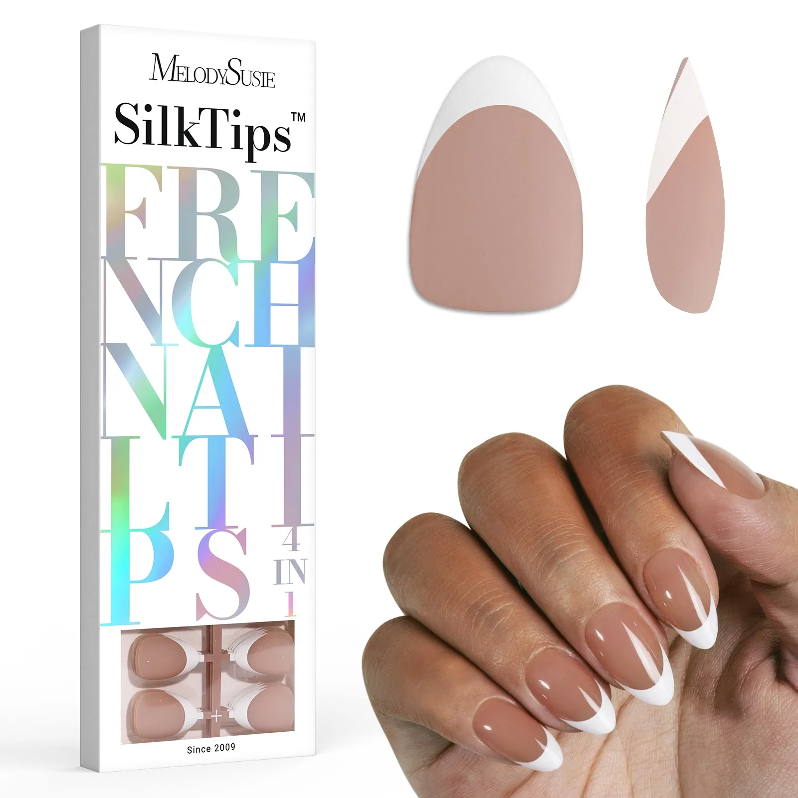 SilkTips 4 in 1  French Soft Gel Nail Tips - 150Pcs (US ONLY)