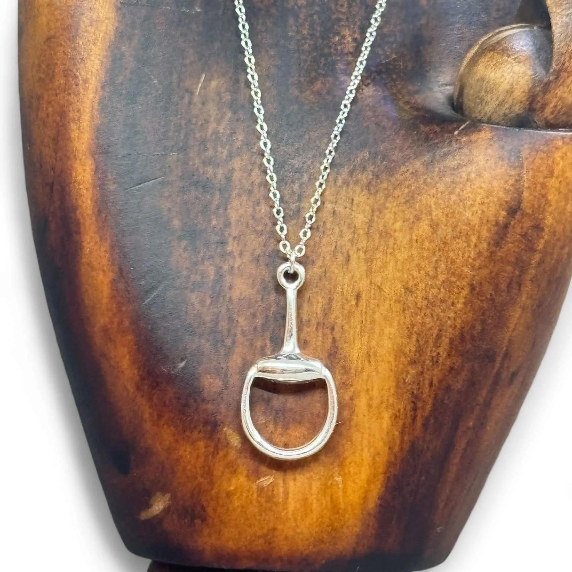 Single Snaffle Sterling Silver Pendant