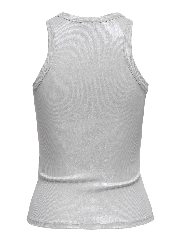 Sofia Glitter Tank - Silver