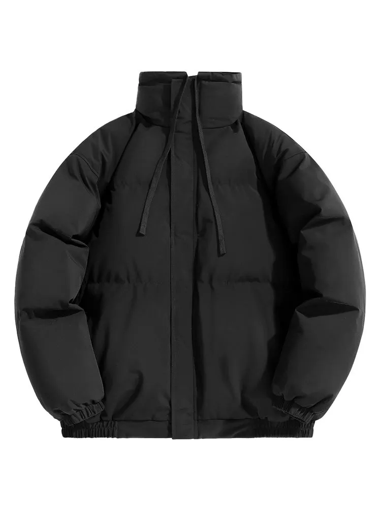 Solid Color Stand-Collar Waterproof Quilted Coats