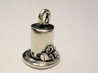 Steampunk Top Hat Genuine American Pewter Charm