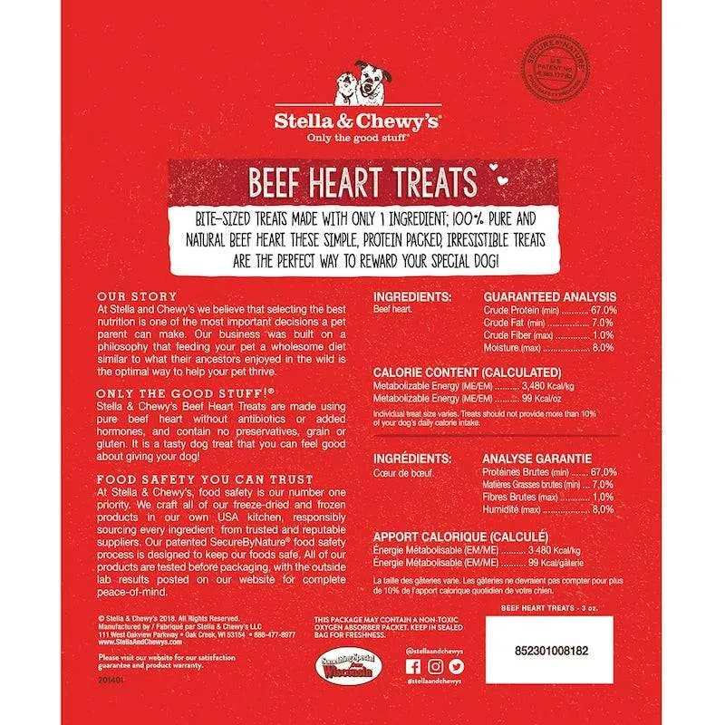 Stella & Chewy’s Freeze Dried Single Ingredient Beef Heart Dog Treats