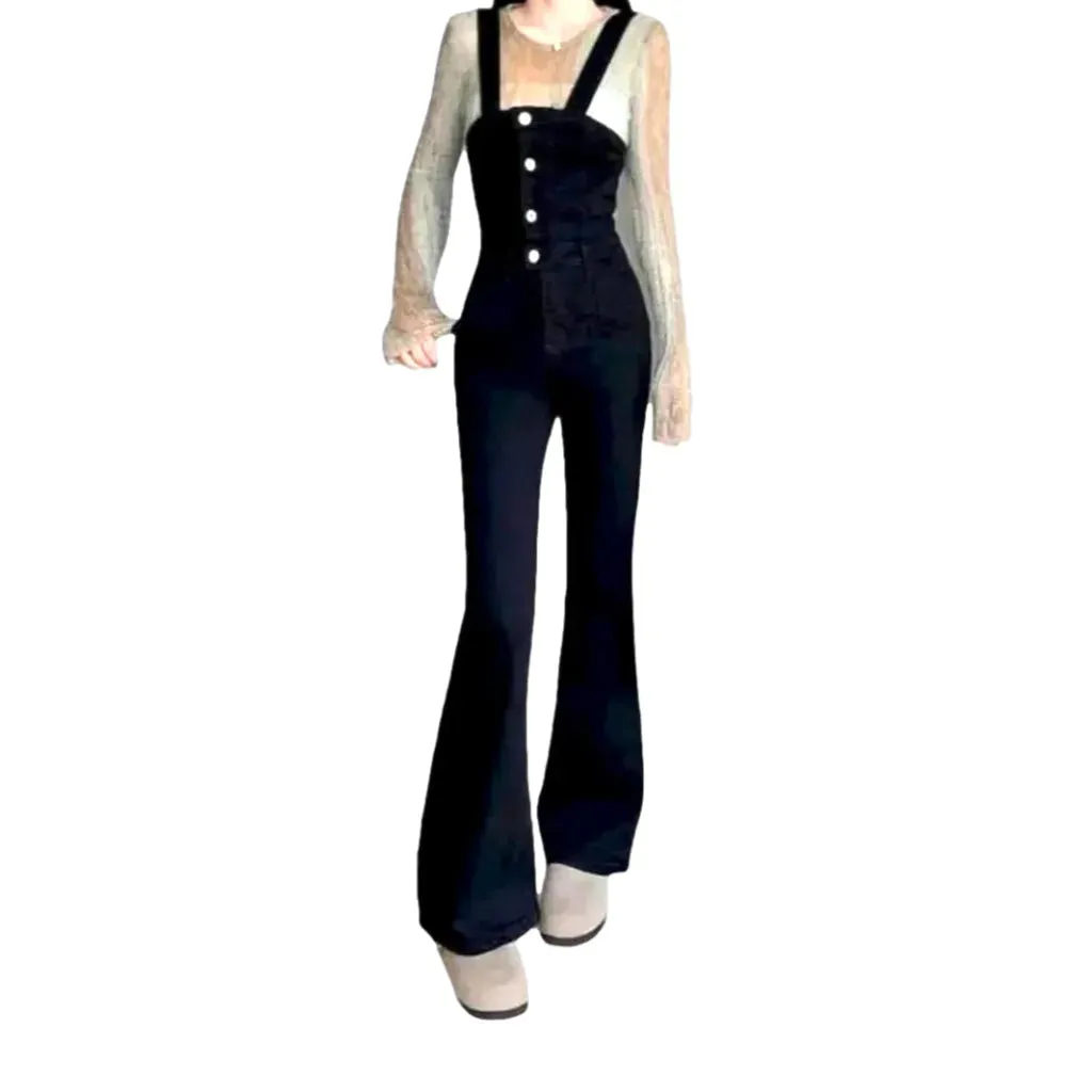 Stylish street women's denim jumpsuit