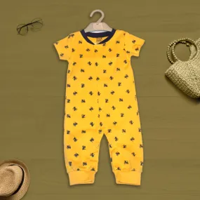 Sunshine Yellow Printed Jumpsuit for Kids