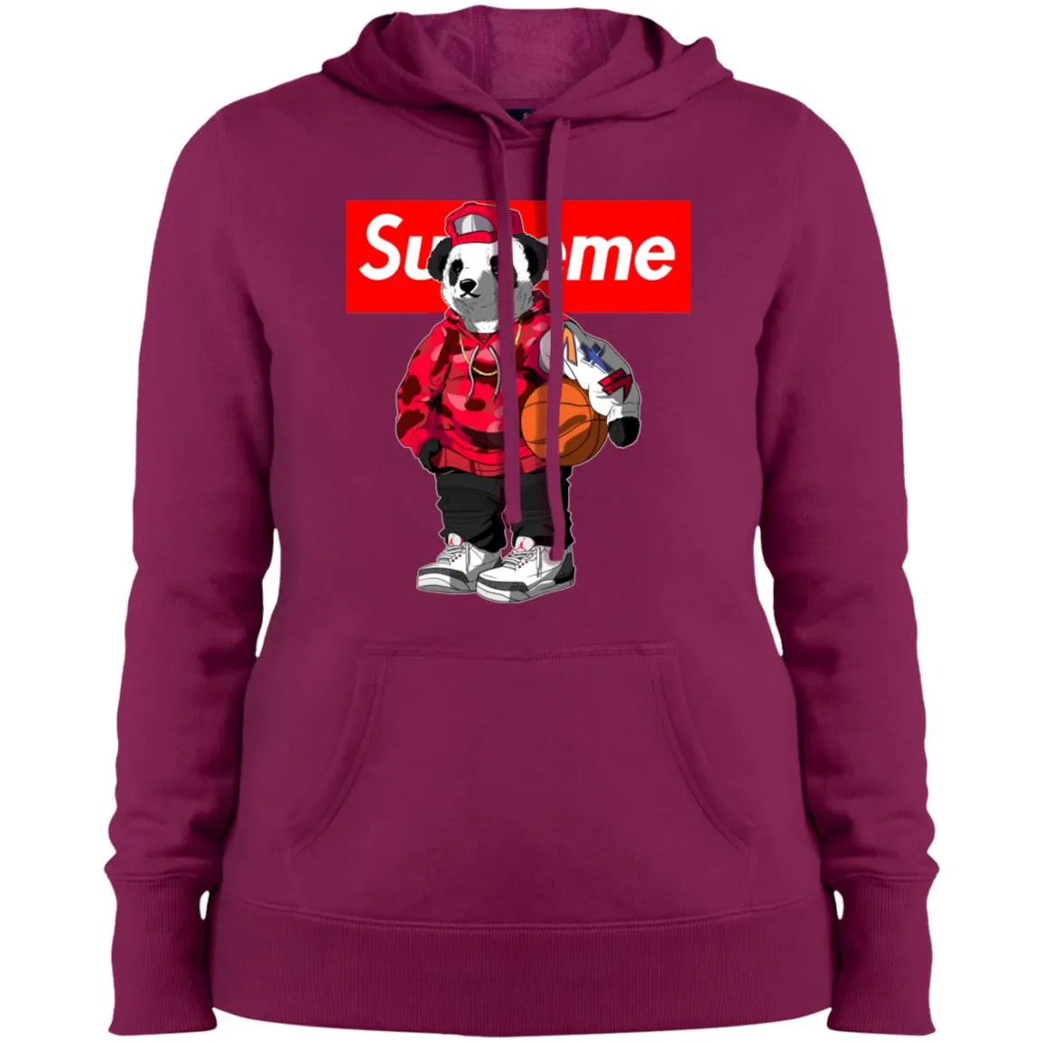 Supreme Bear Basketball T-shirt Women Hooded Sweatshirt