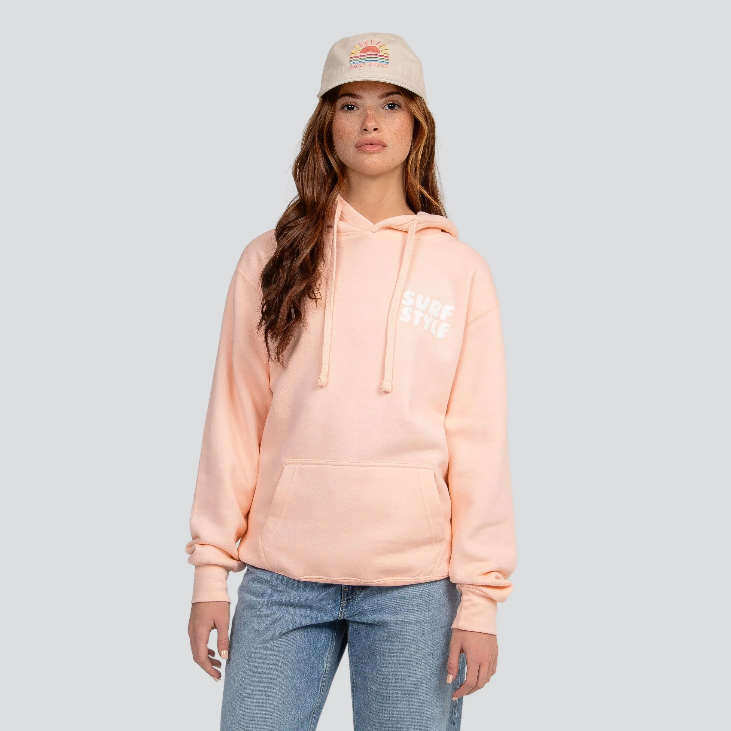 Surf Style Puff Fleece Pullover Hoodie