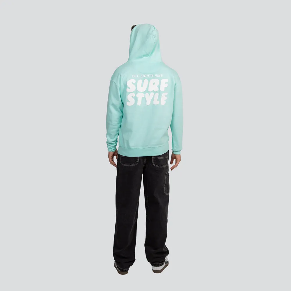 Surf Style Puff Fleece Pullover Hoodie