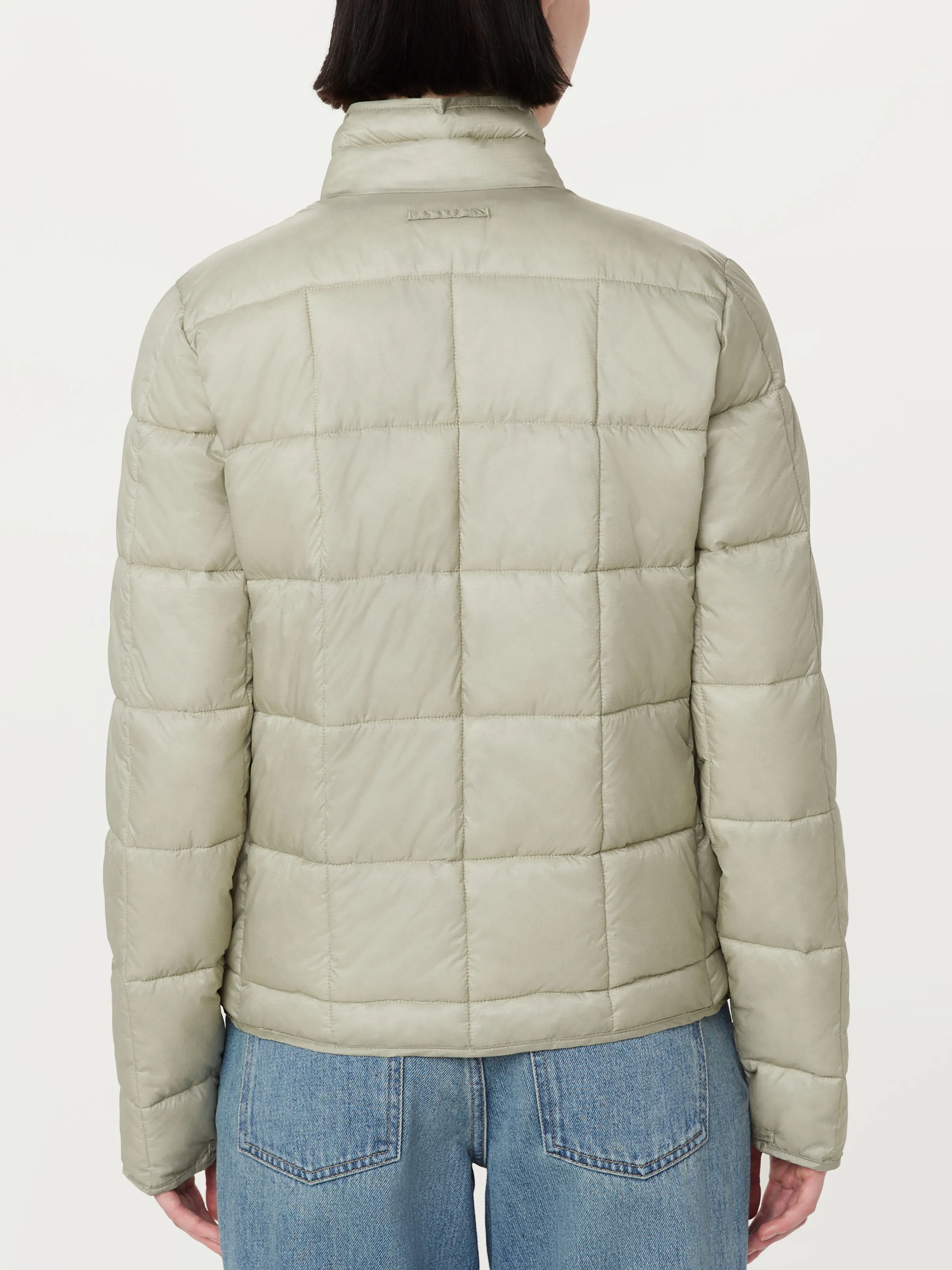 The Aero Packable Puffer Jacket in Stone Grey