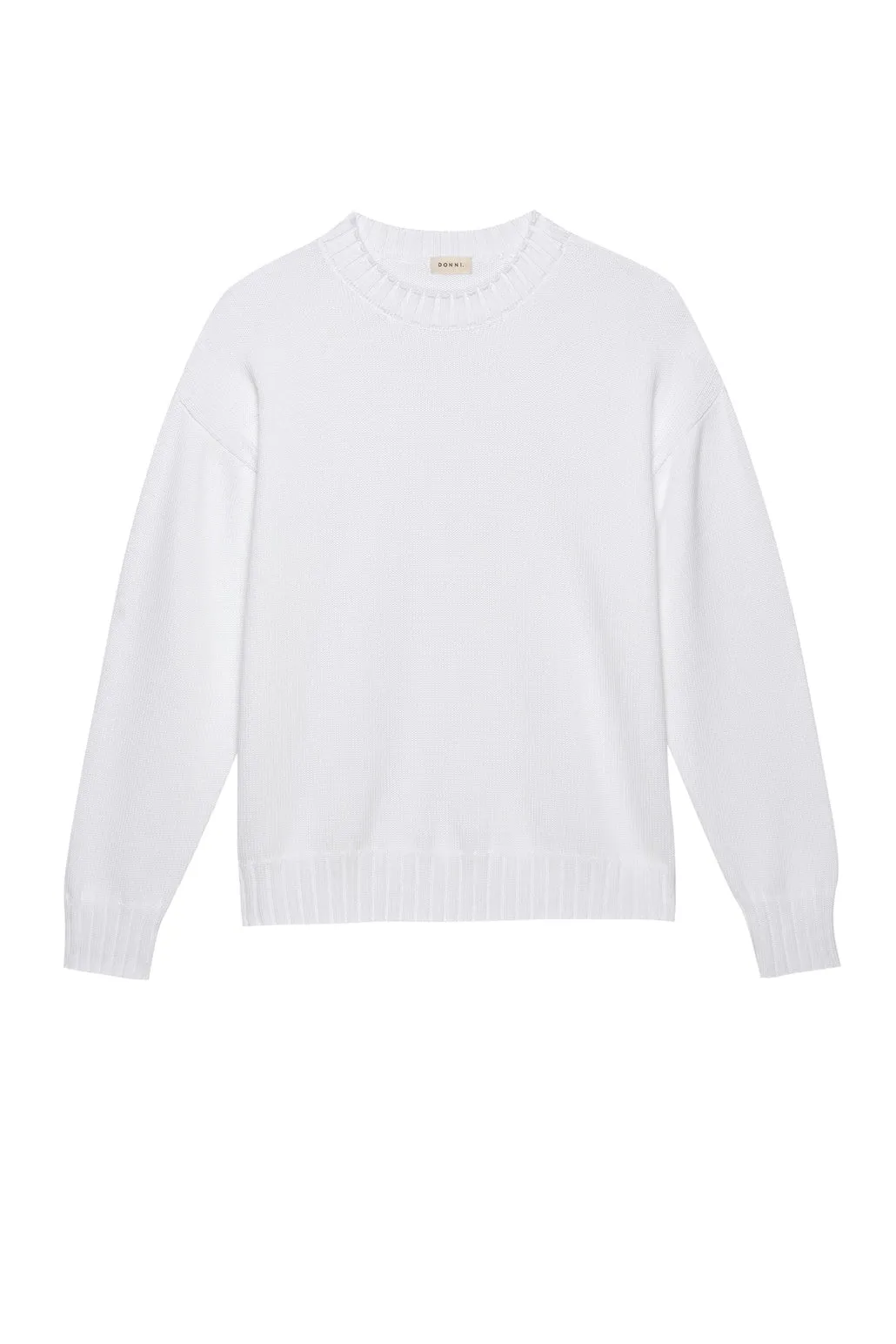 The Cotton Knit Crewneck Sweater, Powder