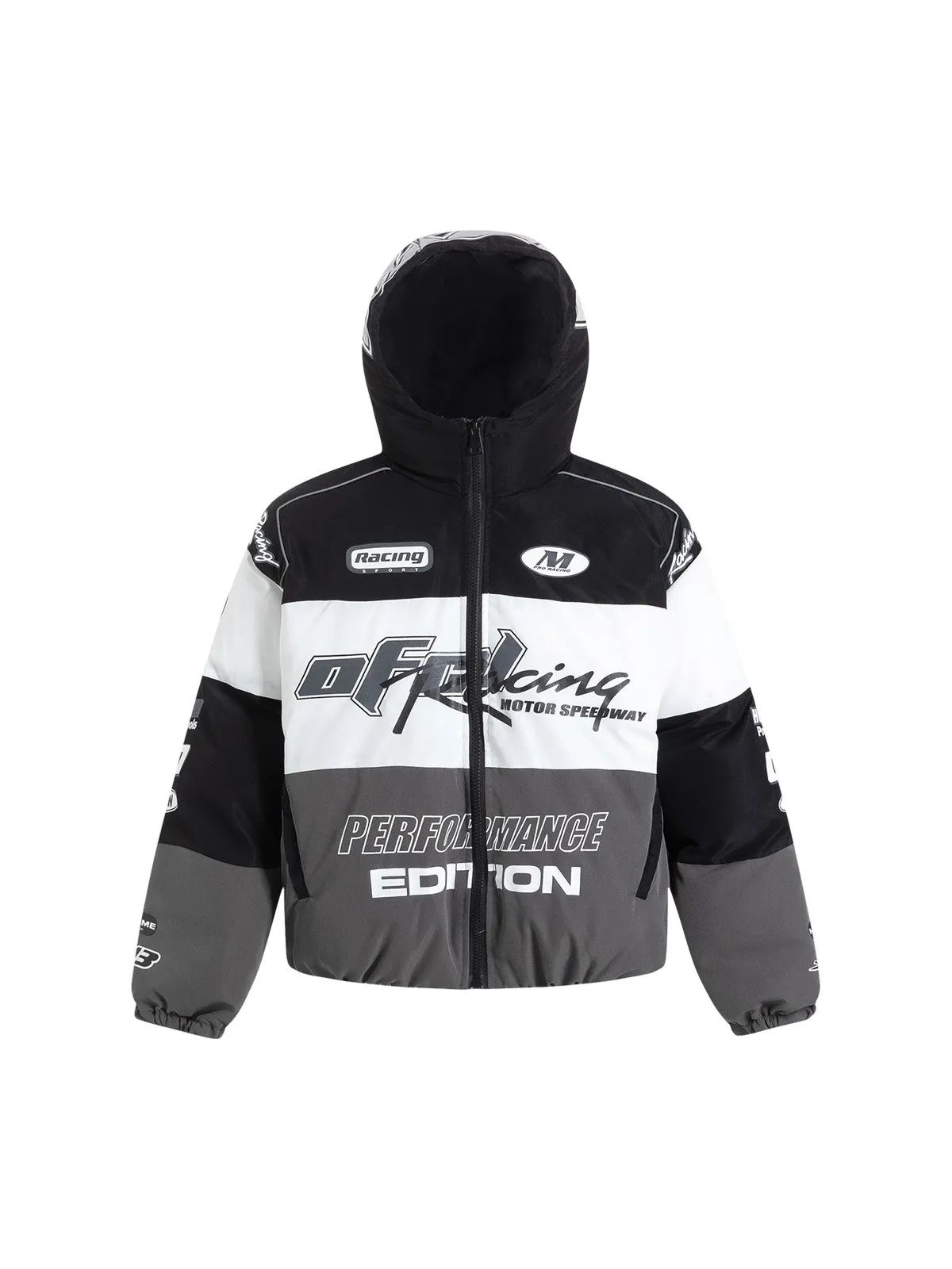 Thesupermade Motorcycle Racing Puffer Jacket