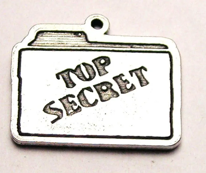 Top Secret Genuine American Pewter Charm