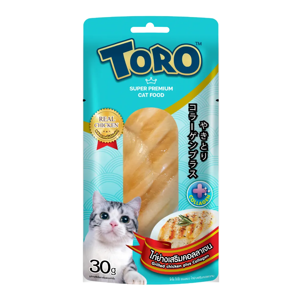 Toro Cat Treat Super Premium Grilled Chicken Plus Collagen 30g